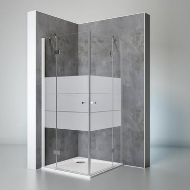 Schulte Duschkabine Eckeinstieg Youngline, 90 x 90 cm, 190 cm, 5 mm Sicherheits-Glas Depoli Light, alu-natur, Montage auf Duschwanne oder Fliese im Sale